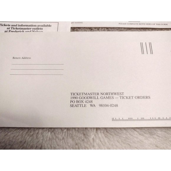 Goodwill Games 1990 Ticket Packages Booklet, Forms & Return Envelope Seattle, WA - Picture 4 of 5